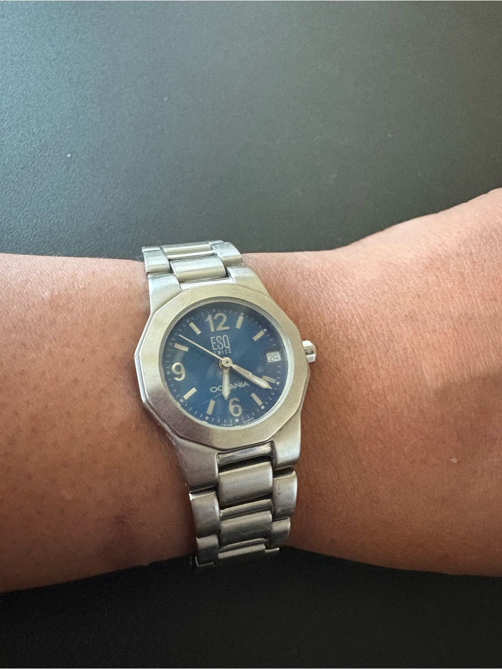 Esq Oceana Womens Stainless Steel Watch With Blue Dial
